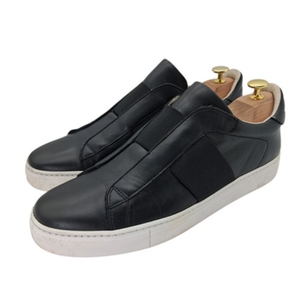 M. Gemi Other - M. GEMI Leather Shoes Mens Size US 10 EU 43 Black Slip On Sneakers Made In Italy